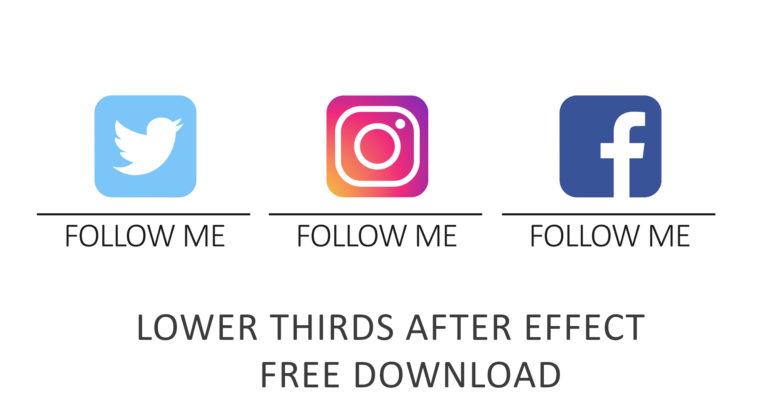 Social Media Logo Lower Thirds After Effects Template Free