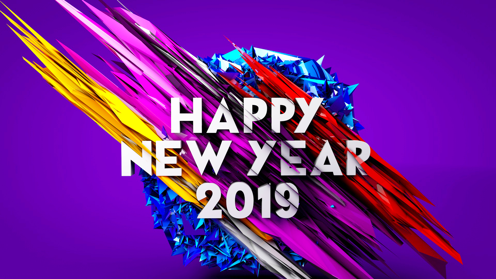C4D Tutorial – Create New Year 2019 Poster