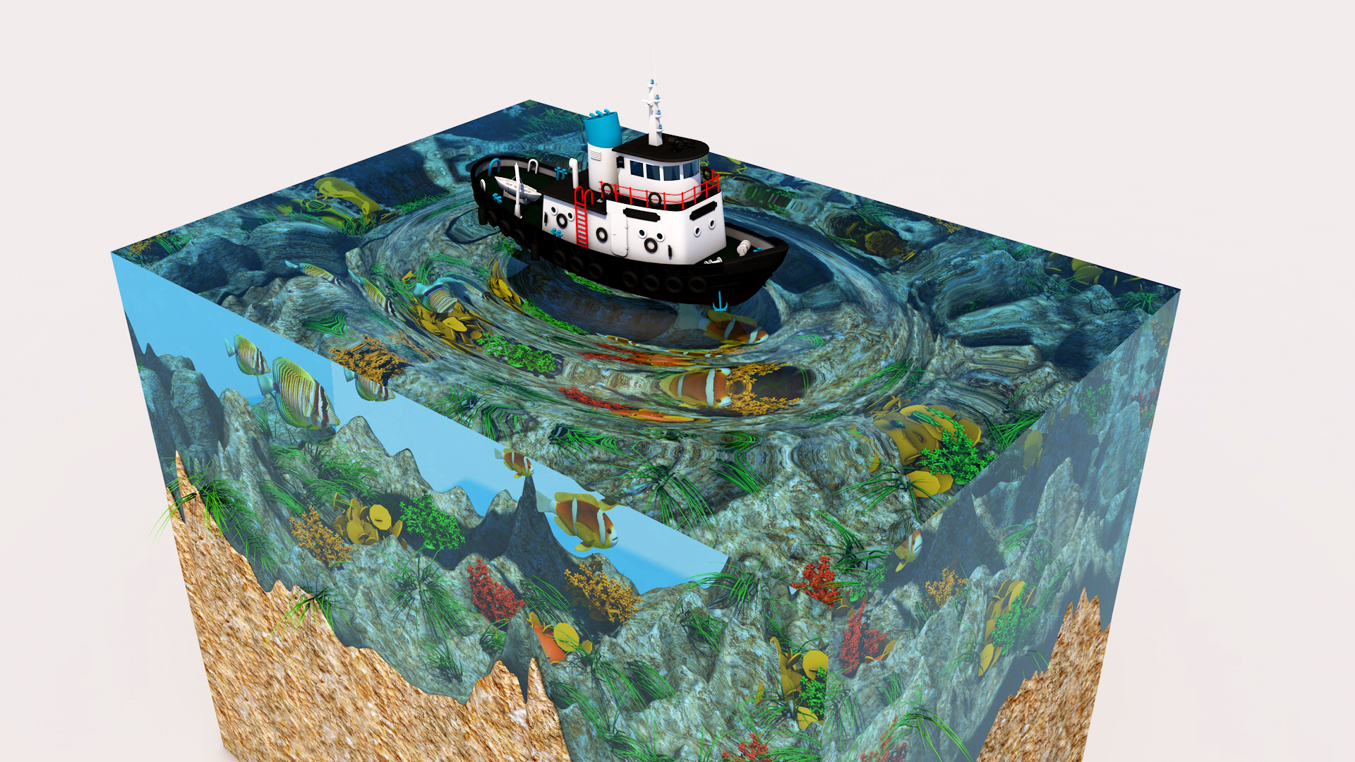 C4D Tutorial – Create  Aquarium Modeling | Cinema 4D Water Material